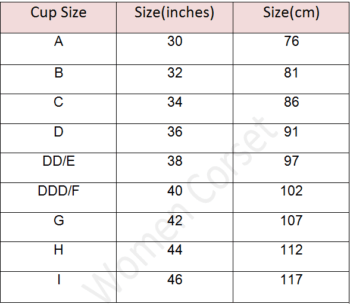 bra shapewear size chart womencorset.com