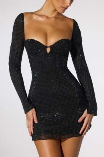 long sleeve black corset dresswomencorset.com