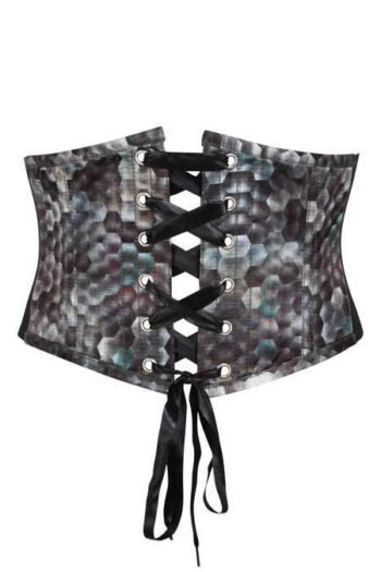 Half snake skin printed waist cincher corset beltwomencorset.com