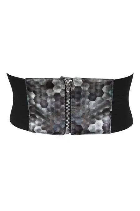 Half snake skin printed waist cincher corset beltwomencorset.com
