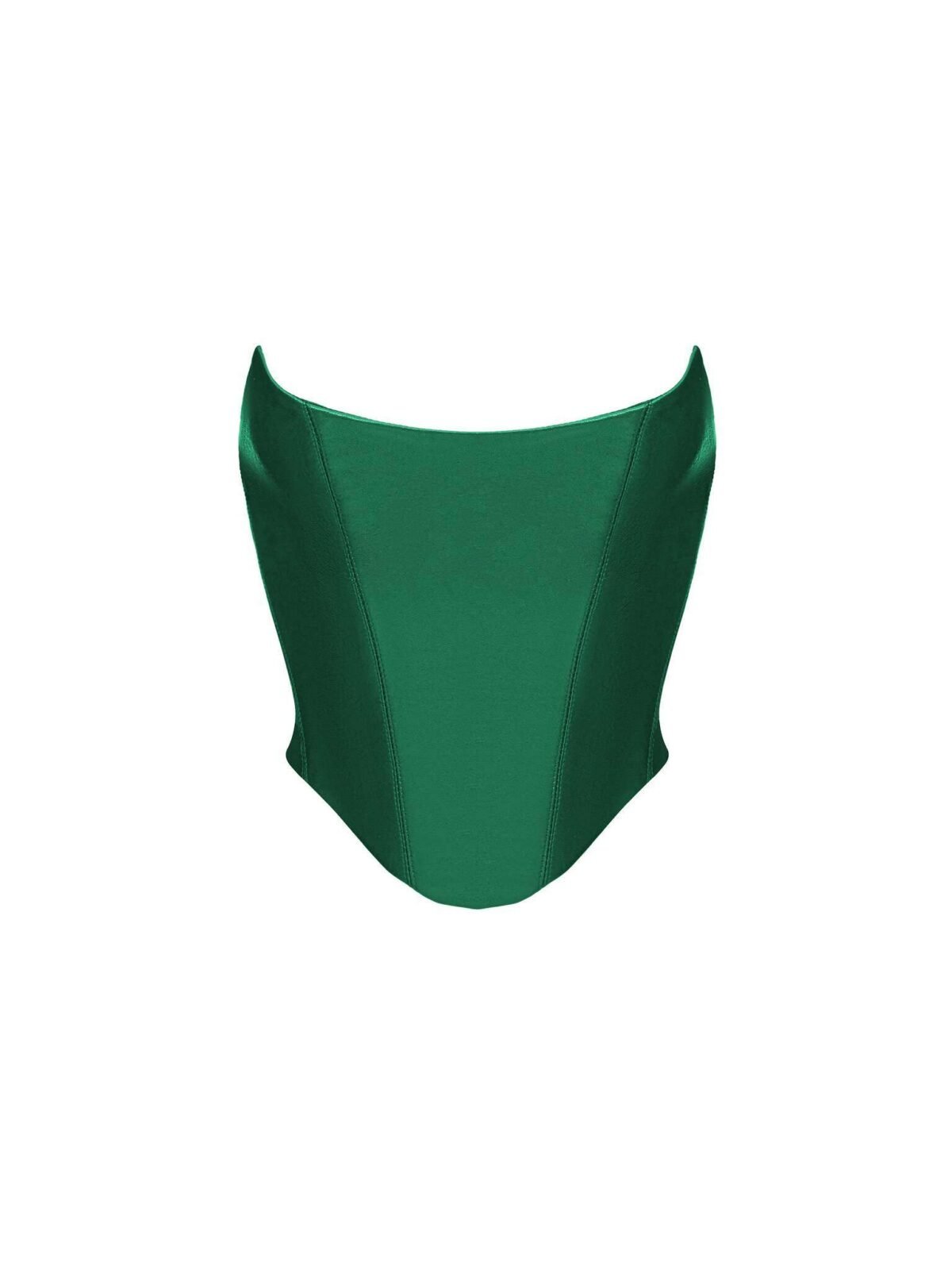 Green satin bustier for women womencrset.com