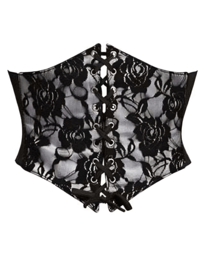 Half front laced waist cincher corset belt womencorset.com