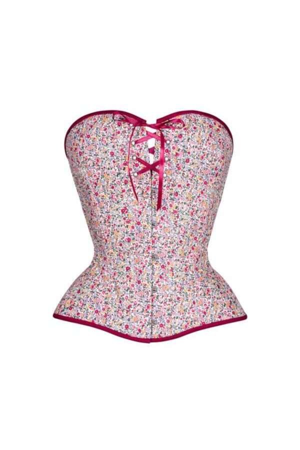 Blossom Paradise overbust corset in satin womencorset.com