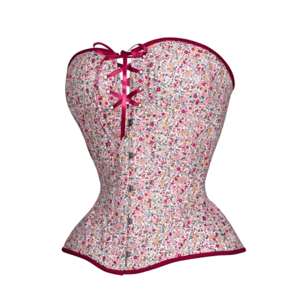 Blossom Paradise satin Overbust womencorset.com