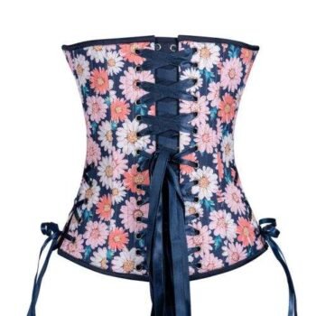 Satin bustier lacing overbust corsetwomencorset.com
