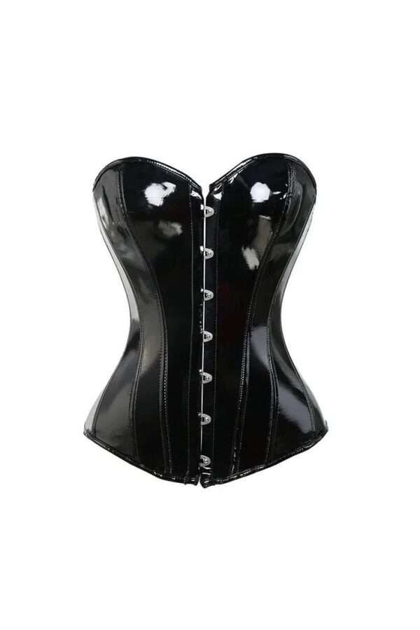 Pvc Black overbust womencorset.com