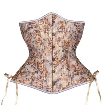 Underbust Plus Size Curvy Floral Shimmer Hourgalss corset womencorset.com