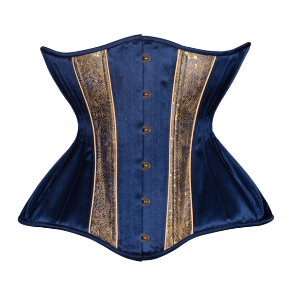 Underbust Plus Size Blue Curvy Corset womencorset.com