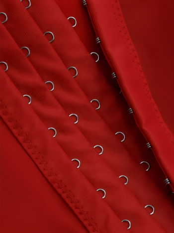 Faux Leather Corset red Crop Top womencorset.com