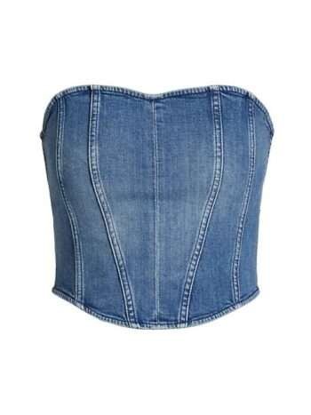 strapless denim corset top womencorset.com