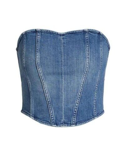 strapless denim corset top womencorset.com