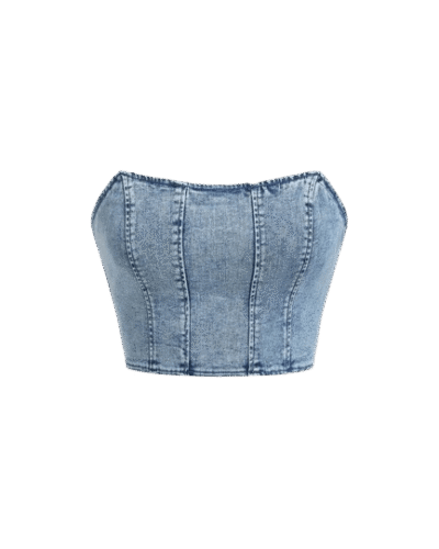 Tube Denim Top womencorset.com