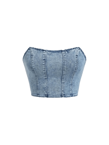 Tube Denim Top womencorset.com