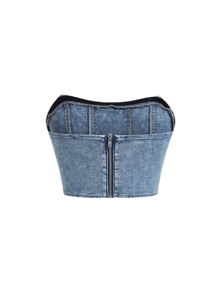 Tube Denim Top womencorset.com