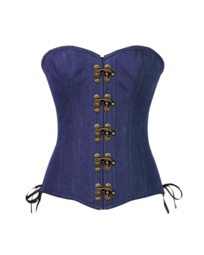 Strapless steampunk denim corset womencorset.com