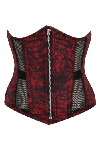 Gothic mesh paneled underbust corset ,Mesh gothic underbust corset womencorset.com