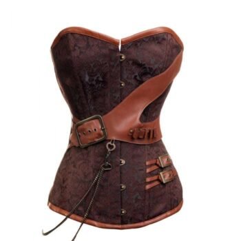 Leather Belt Steampunk Overbust Corset