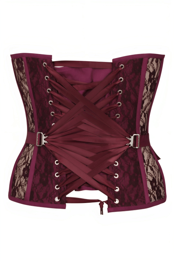 Viscose Petal mesh Overbust corset womencorset.com