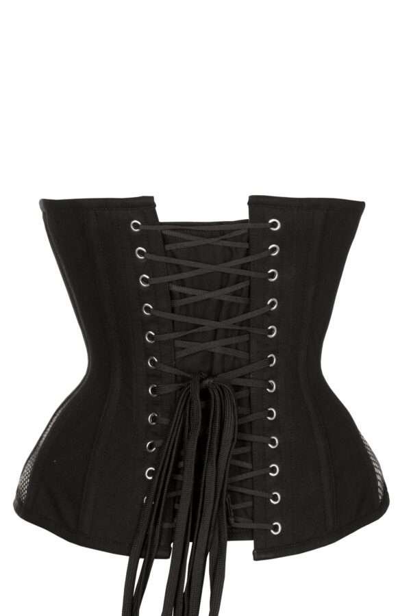 Half corset black mesh underbust womencorset.com