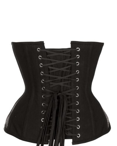 Half corset black mesh underbust womencorset.com