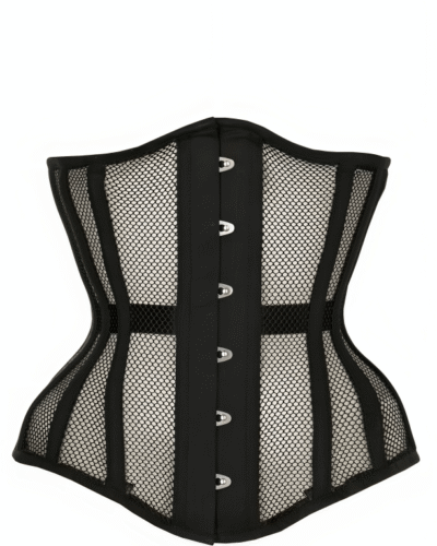 Half corset black mesh underbust womencorset.com