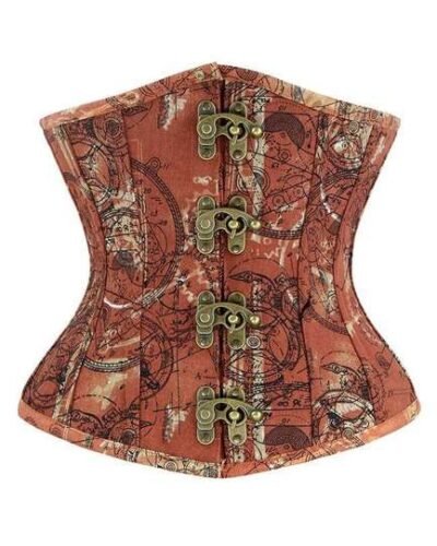 Strapless Denim Steampunk Underbust Corset Top womencorset.com