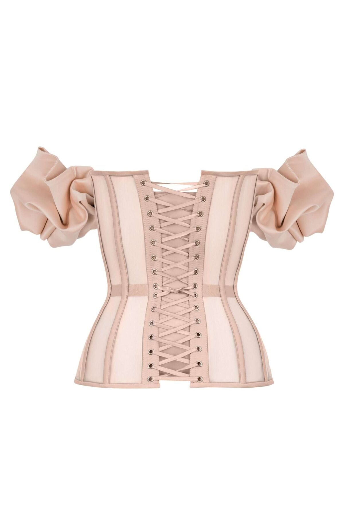 Satin bustier beige off the shoulder bustier womencorset.com