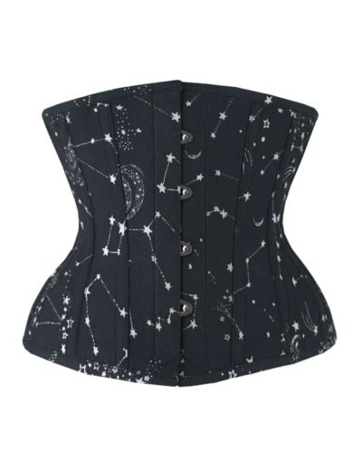 Half corset astronomy cotton print longline waist trainer womencorset.com