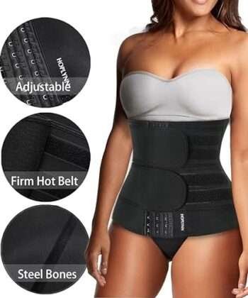 Waist Cincher Shapewear Sweat Belly Band with One Extra Hook womencorset.com