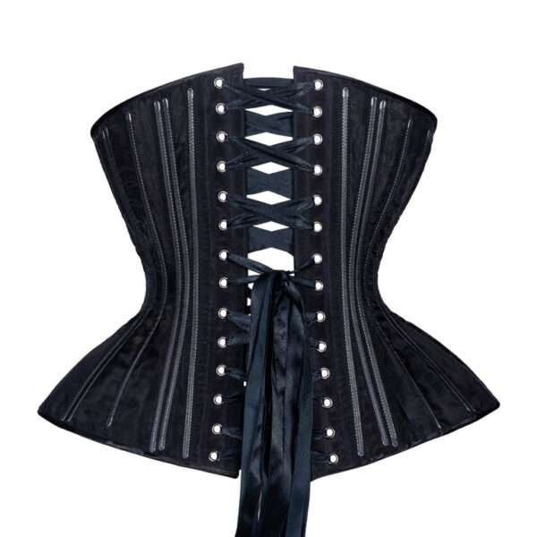 Underbust Plus Size Black Fine Mesh No Line Corset womencorset.om