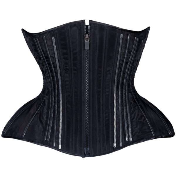 Underbust Plus Size Black Fine Mesh No Line Corset womencorse.com