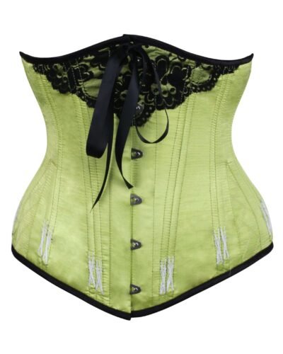 Half corset underbust lime green longline womencorset.com
