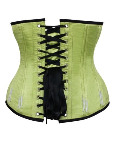Half corset underbust lime green longline womencorset.com