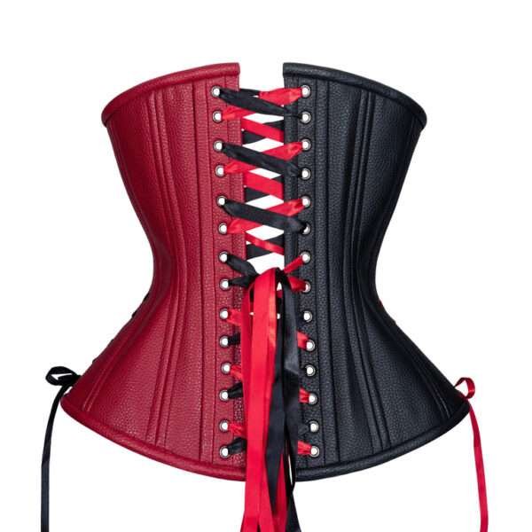 Underbust Plus Size faux leather Curvy Corset womencorset.com