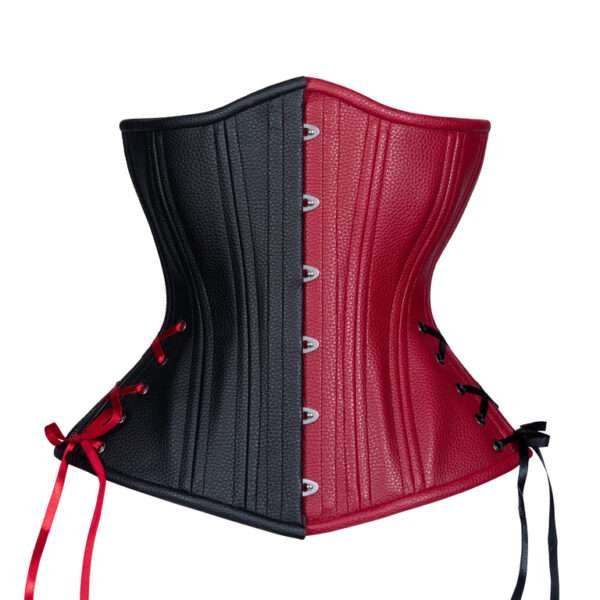 Underbust Plus Size faux leather Curvy Corset womencorset.com