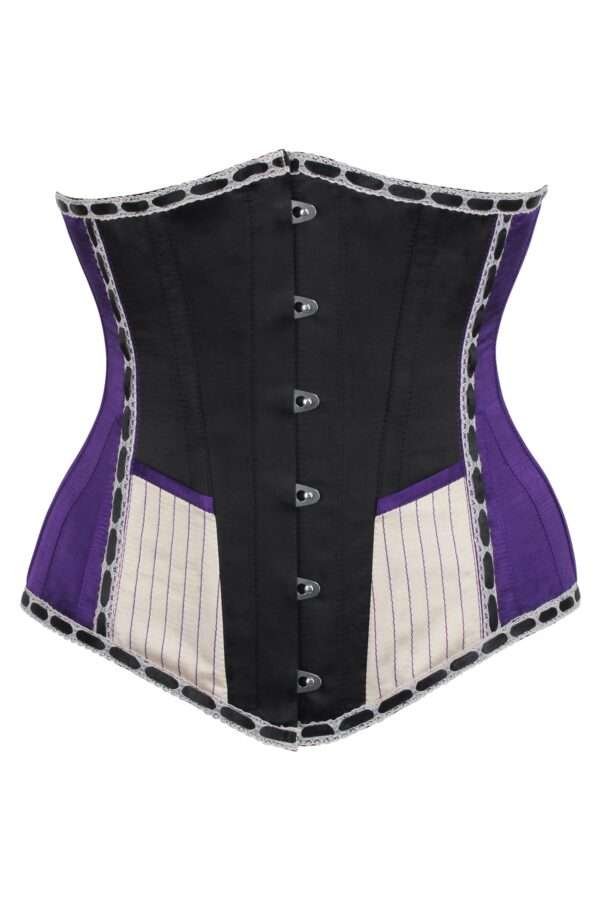 Half corset purple victorian circus inspired longline underbust womencorset.com