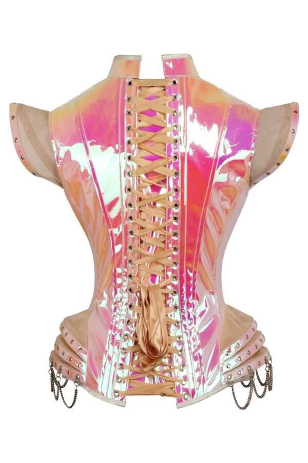 PVC holographic underbust corset womencorset.com