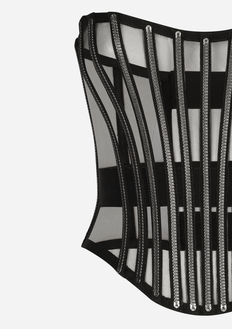 Corset Mesh Fabric - Women Corset