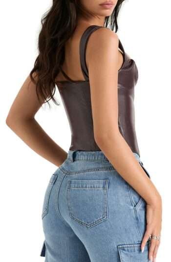 Coco faux leather corset top womencorset.com