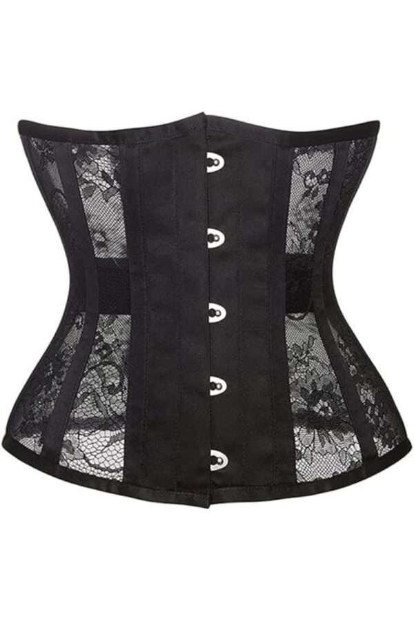 Floral Mesh Lace Curvy Waist trainer underbust Corset womencorset.com