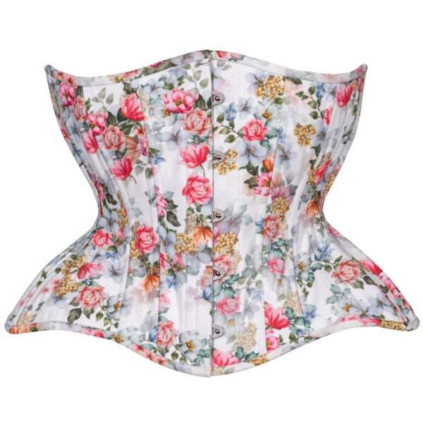 Underbust Plus Size Floral Cupped Corset, Curvy hourglass womencorset.com