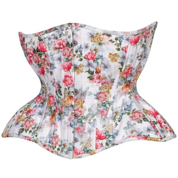 Underbust Plus Size Floral Cupped Corset, Curvy hourglass womencorset.com