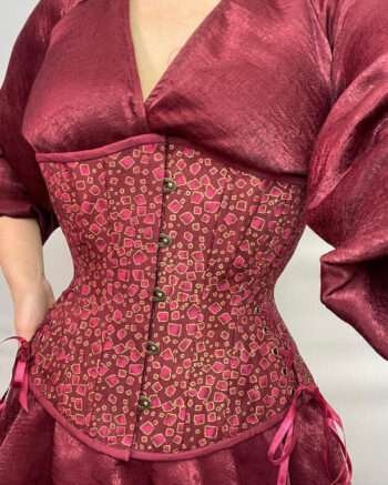 Underbust Plus Size Abstract Corset, Curvy Hourglass womencorset.com