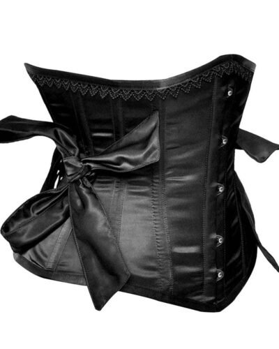 Half black satin corset top womencorset.com