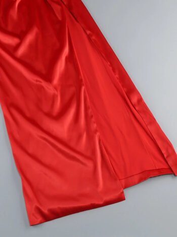 Fancy corset one shoulder red sequin bustier dress womencorset.com