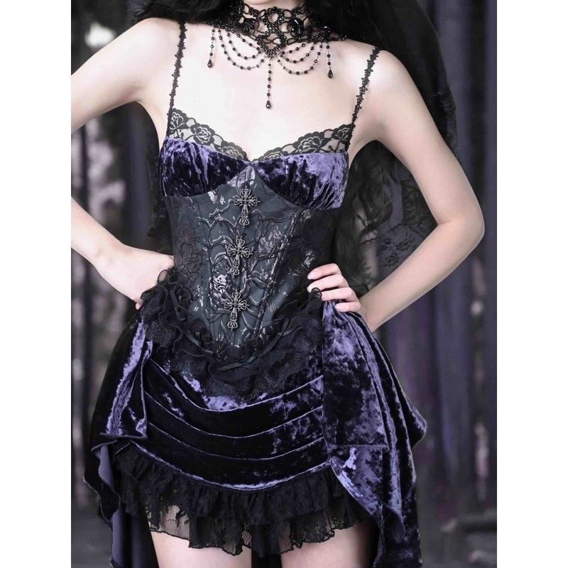 Witch corset dress for Halloween womencorset.com