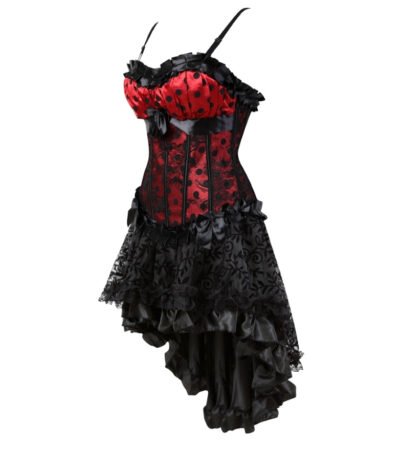 Witch Corset Gothic Steel Boned Overbust Corset Top womencorset.com