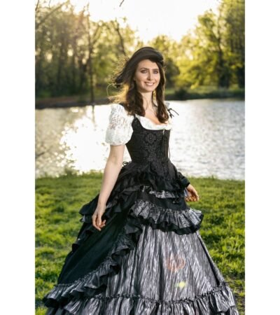 Witch Black Boned Halloween Corset