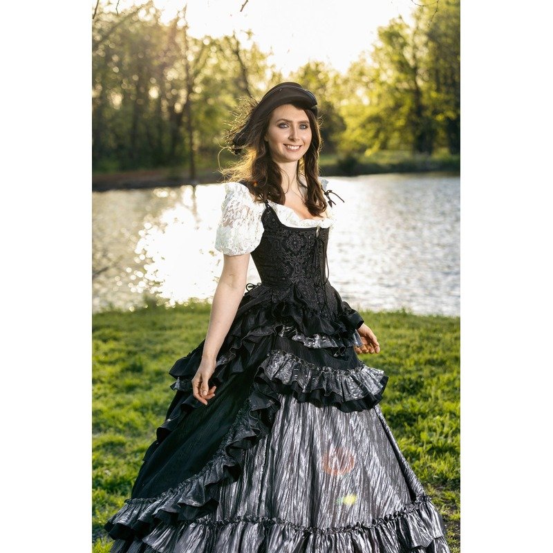 Witch Black Boned Halloween Corset