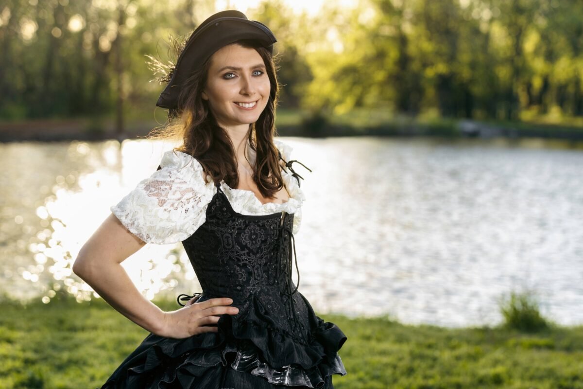 Witch Black Boned Halloween Corset